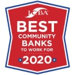 2020 ICBA Best Community Banks to work for  award